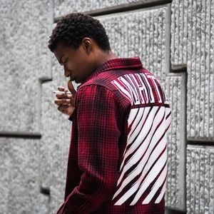 Off-White™ c/o VIRGIL ABLOH Red Wool Flannel Shirt